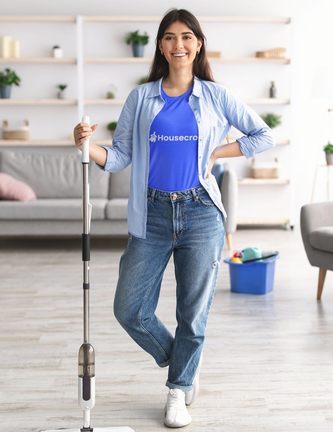 Housecroo cleaning professional with cleaning equipment